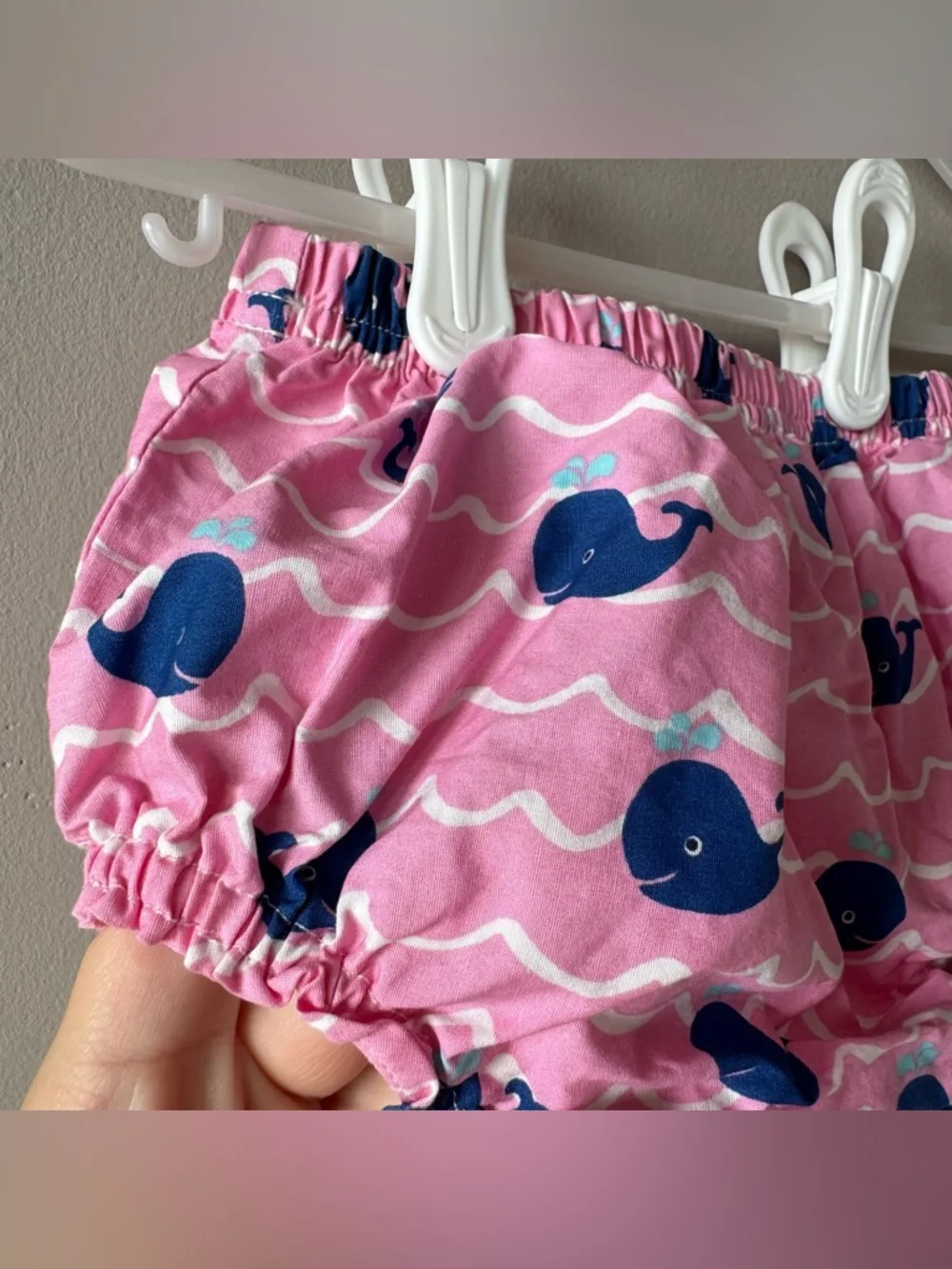 Pottery Barn Kids Whale Reversible Bucket Hat‎ Diaper Cover Set 12-24 Months
